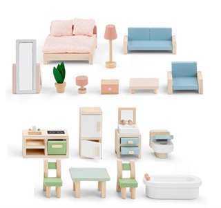 Doll house including furniture